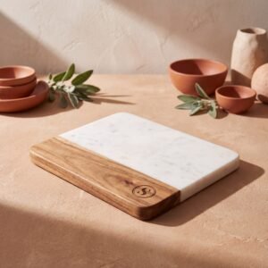 Marble & Wood Cheese Board